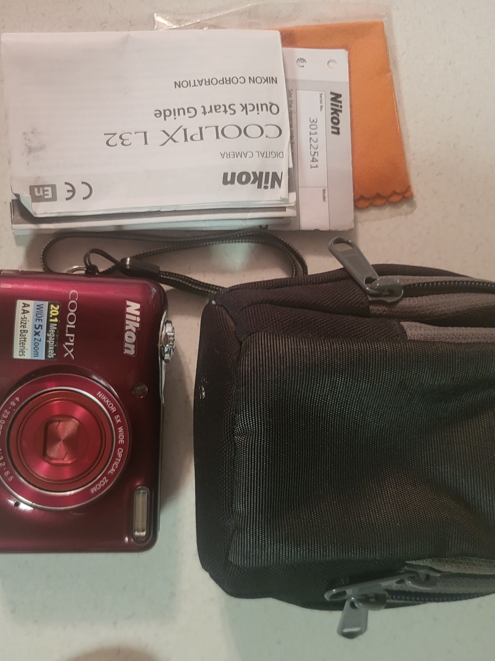 Nikon COOLPIX Compact Digital Camera in Red with Carry Case